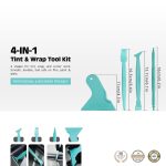4-in-1 Tint, Wrap & PPF Tool Kit – Car Detailing Squeegee & Scraper Set for Window Film, Vinyl Wrap & Edges