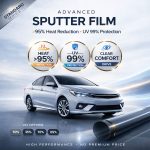 Sputter Window Tint – High Heat Rejection Film | IR >95% UV 99% | Clear Visibility | Full Car DIY Cutting Kit
