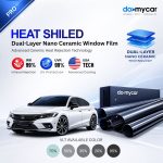 Sun-Fighter Heat Shield Dual-Layer Nano Ceramic Window Film – Full Car DIY Tint Cutting Kit | UV 99% Protection