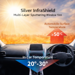 Silver InfraShield Multi-Layer Sputtering with UV400 Window Tint – Full Car DIY Cutting Kit - Image 2